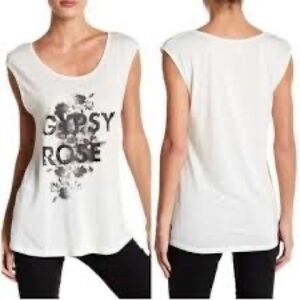 🕝 NWOT | Haute Hippie | Gypsy Rose Graphic Boyfriend Tank Tank